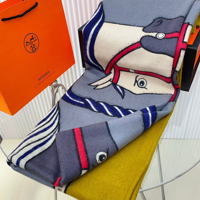 BLANKET 180 CM IN COLORFUL LAMBSWOOL AND CASHMERE 256061