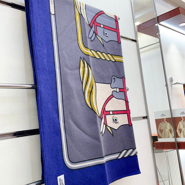 BLANKET 180 CM IN COLORFUL LAMBSWOOL AND CASHMERE 256062