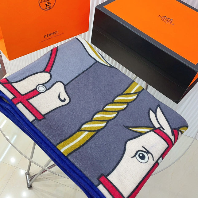 BLANKET 180 CM IN COLORFUL LAMBSWOOL AND CASHMERE 256062
