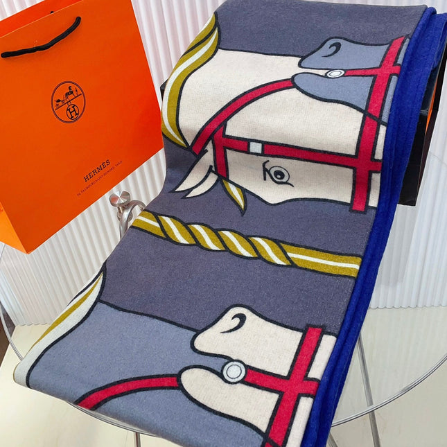 BLANKET 180 CM IN COLORFUL LAMBSWOOL AND CASHMERE 256062