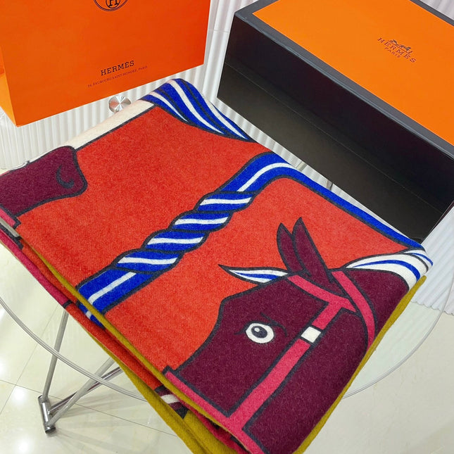 BLANKET 180 CM IN COLORFUL LAMBSWOOL AND CASHMERE 256063