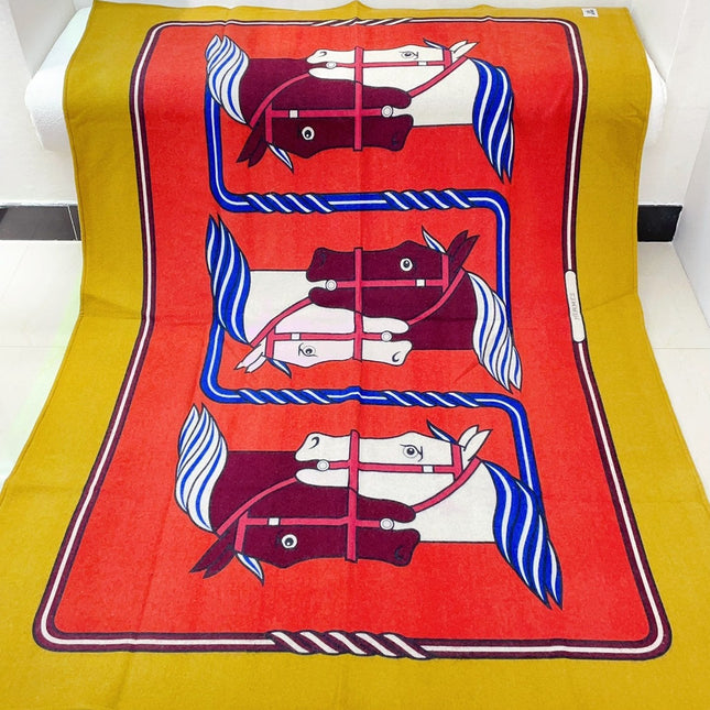 BLANKET 180 CM IN COLORFUL LAMBSWOOL AND CASHMERE 256063