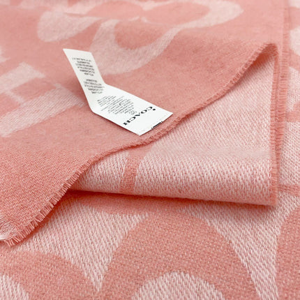 CLASSIC MONOGRAM LOGO WOOL SCARF 195 CM FLAMINGO PINK 316253