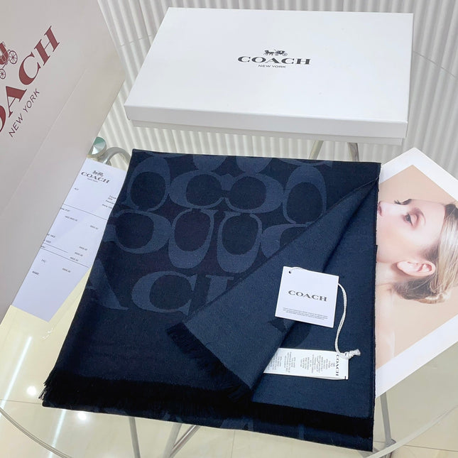SCARF 180 CM IN BLACK CASHMERE 332873