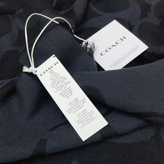 SCARF 180 CM IN BLACK CASHMERE 332873