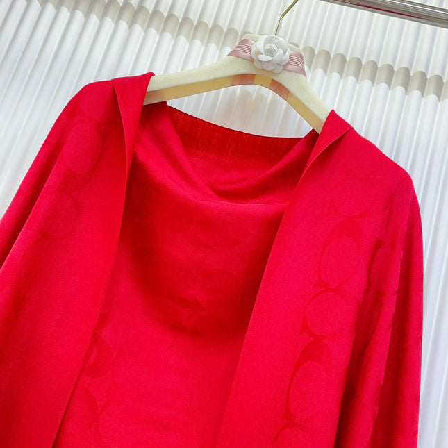 SCARF 180 CM IN CHERRY RED CASHMERE 332875