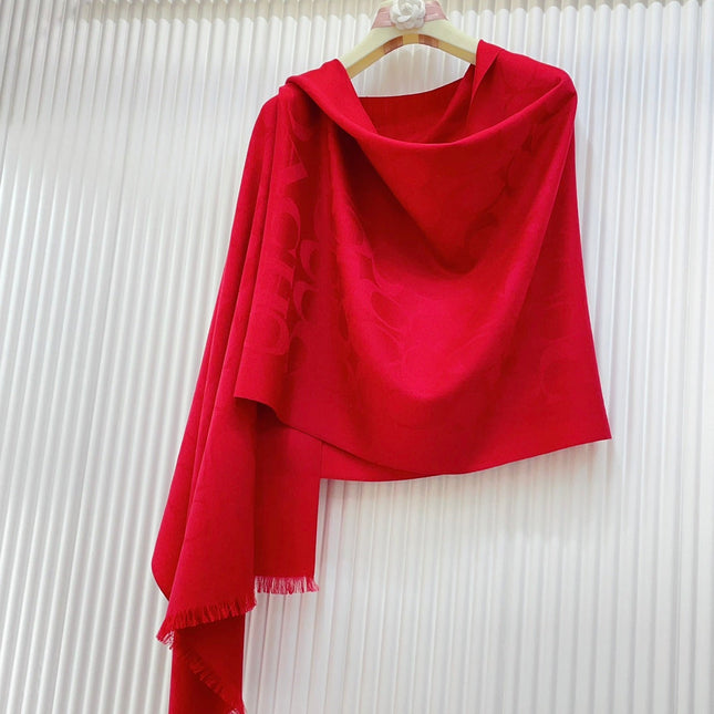 SCARF 180 CM IN CHERRY RED CASHMERE 332875