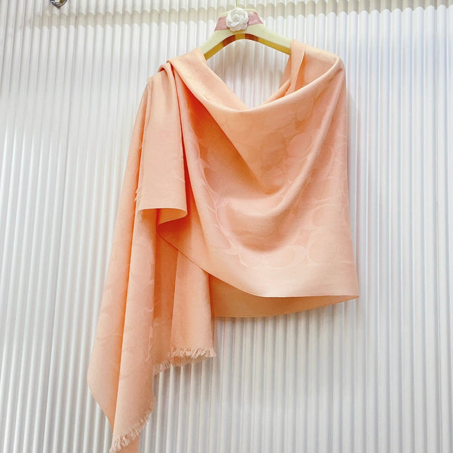 SCARF 180 CM IN PECHY PINK CASHMERE 332876