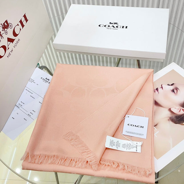 SCARF 180 CM IN PECHY PINK CASHMERE 332876