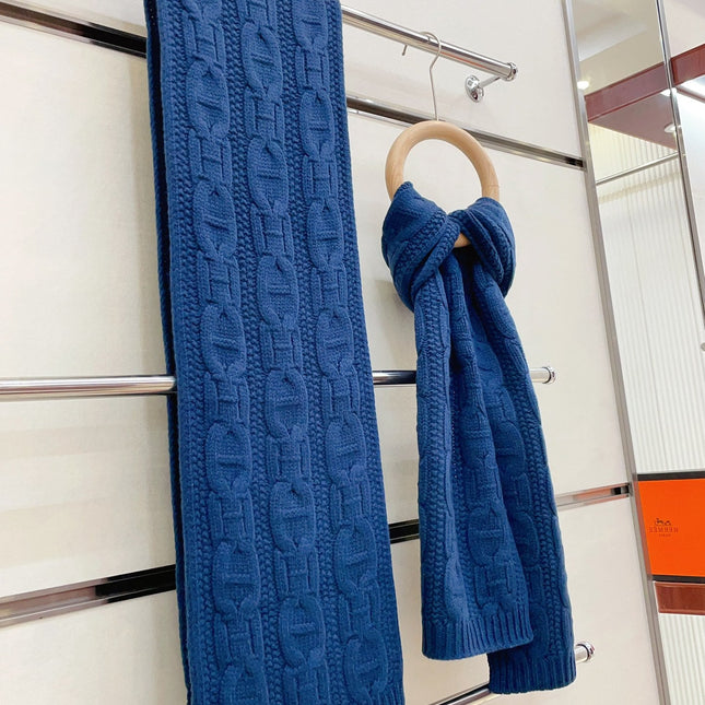 FAUBOURG MUFFLER 170 CM IN COBALT BLUE CASHMERE