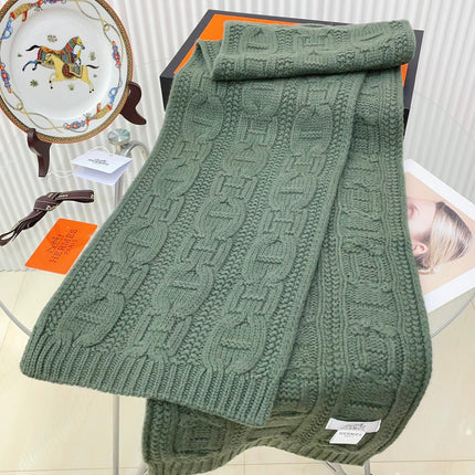 FAUBOURG MUFFLER 170 CM IN HUNTER GREEN CASHMERE