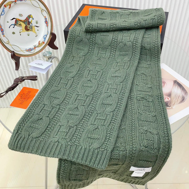 FAUBOURG MUFFLER 170 CM IN HUNTER GREEN CASHMERE