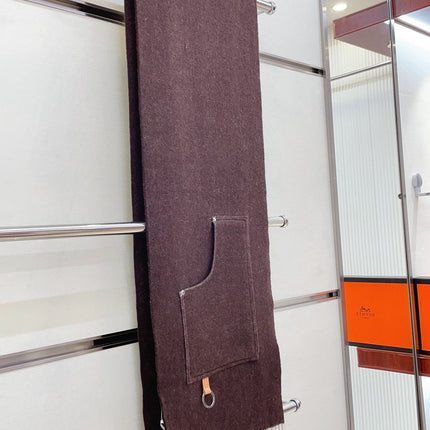CARGO MUFFLER 190 CM IN CHESTNUT BROWN CASHMERE 375382