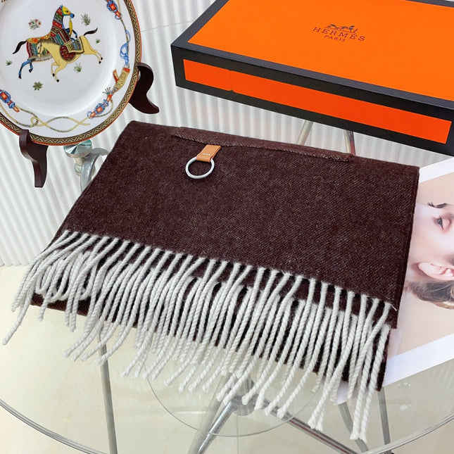 CARGO MUFFLER 190 CM IN CHESTNUT BROWN CASHMERE 375382