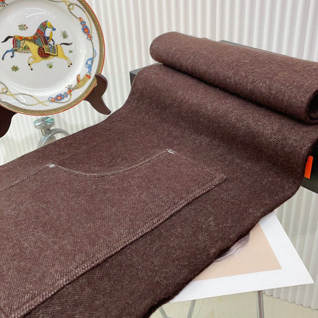 CARGO MUFFLER 190 CM IN CHESTNUT BROWN CASHMERE 375382