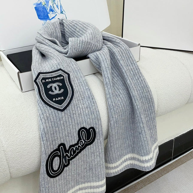 SCARF 180 CM IN CLOUD GRAY PURE CASHMERE WITH STICKER 389999