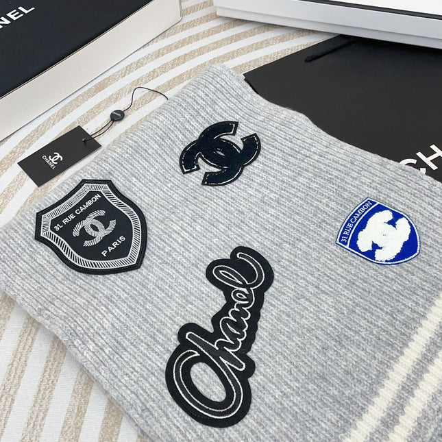 SCARF 180 CM IN CLOUD GRAY PURE CASHMERE WITH STICKER 389999