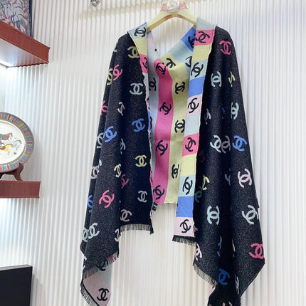 RAINBOW SCARF 180 CM IN COLORFUL CASHMERE AND WOOL 390961