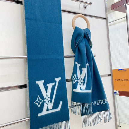 SMASH SCARF 210 CM IN ELECTRIC BLUE WOOL 390964