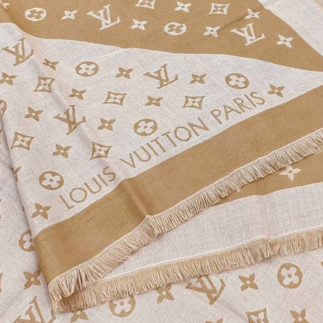 DUOGRAM SCARF 140 CM IN PINK BEIGE SILK 396238