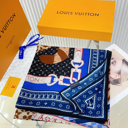 FELINE DUO 140 CM SQUARE SILK SCARF COLORFUL 398282