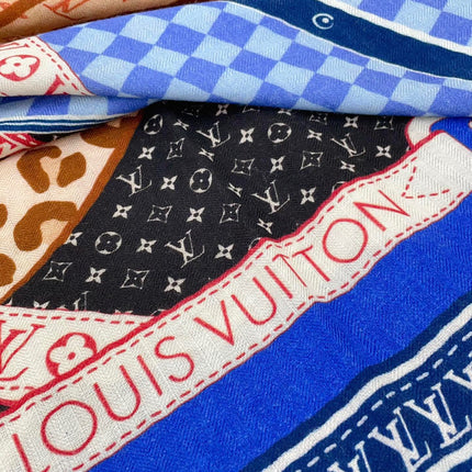 FELINE DUO 140 CM SQUARE SILK SCARF COLORFUL 398282