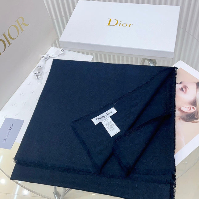 SQUARE SCARF 140 CM IN NAVY BLUE WOOL AND SILK  408662