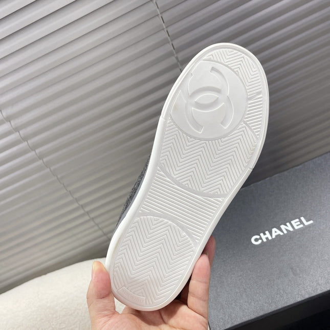 TRAINER SHOES IN BLACK WOOL FABRIC