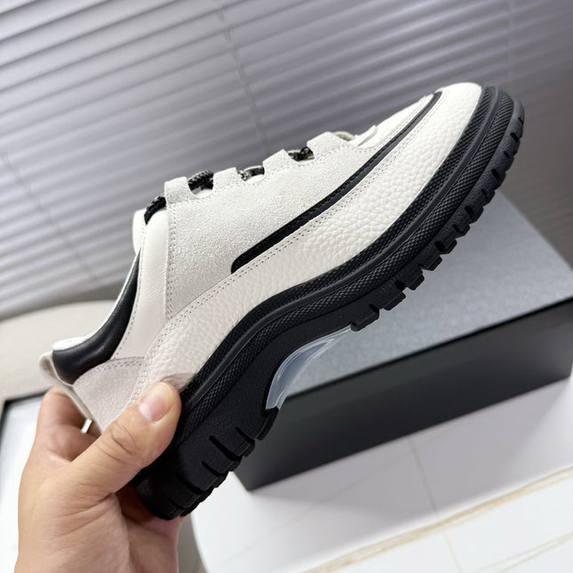 CHANEL 25S SNEAKERS 35MM IN WHITE CALFSKIN