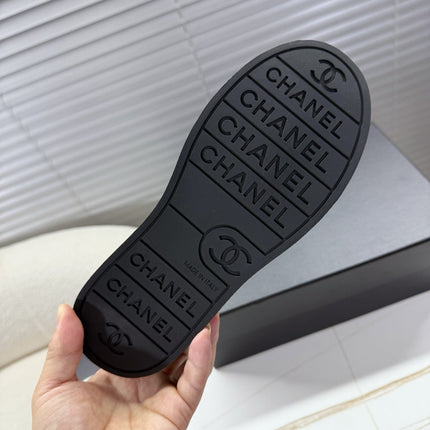 CHANEL 25S TRAINERS BLACK FULL 35MM IN CALFSKIN