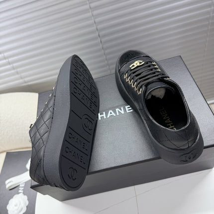 CHANEL 25S TRAINERS BLACK FULL 35MM IN CALFSKIN