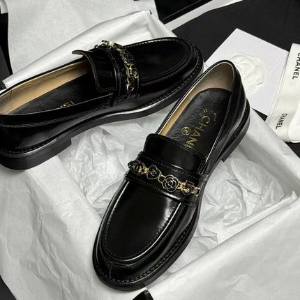 CC LOAFERS BLACK QUILTED CALFSKIN