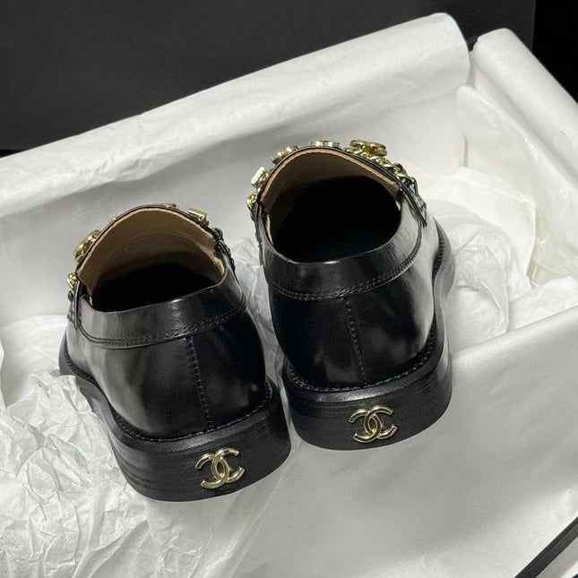 CC LOAFERS BLACK QUILTED CALFSKIN