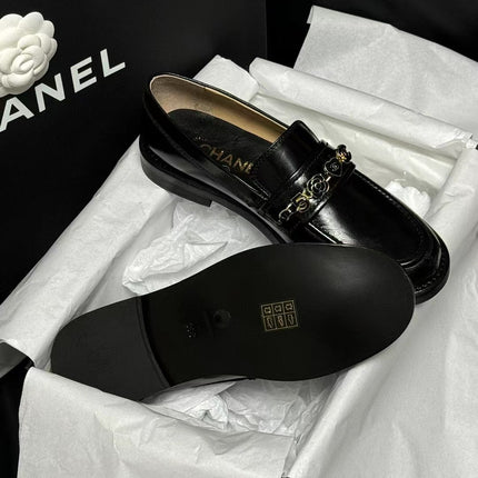 CC LOAFERS BLACK QUILTED CALFSKIN