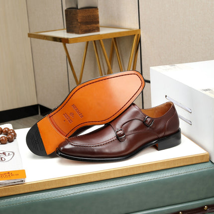 HM DOUBLE MONK STRAP RUSSET CALFSKIN