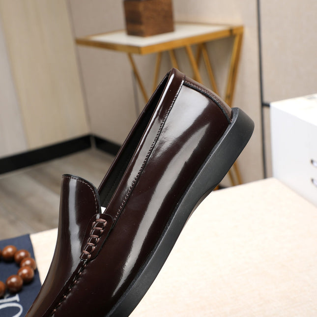 CD RETRO SEWED LOAFER WINE POLISHED CALFSKIN