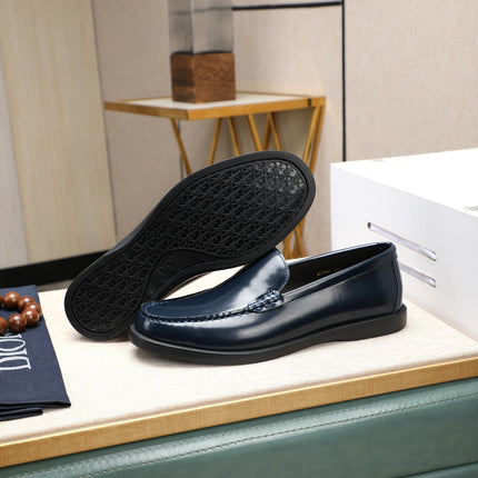 CD RETRO SEWED LOAFER NAVY POLISHED CALFSKIN