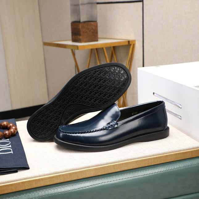 CD RETRO SEWED LOAFER NAVY POLISHED CALFSKIN