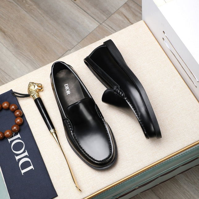 CD RETRO SEWED LOAFER BLACK SMOOTH CALFSKIN