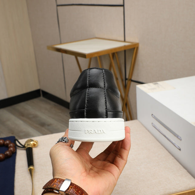PRA LOAFER IN BLACK EMBOSSED CALFSKIN