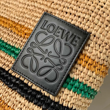 LOE 30 SLIT BAG IN COLORFUL RAFFIA AND CALFSKIN