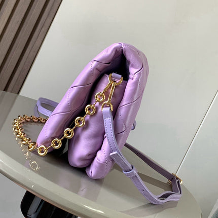 LOEWE 25S PUFFER GOYA BAG 23 IN LIGHT LAVENDER NAPPA LAMBSKIN