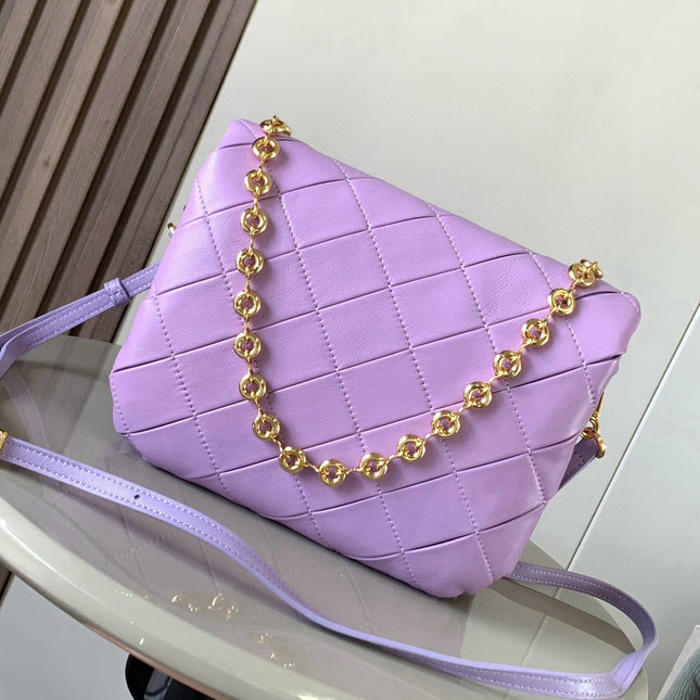 LOEWE 25S PUFFER GOYA BAG 23 IN LIGHT LAVENDER NAPPA LAMBSKIN