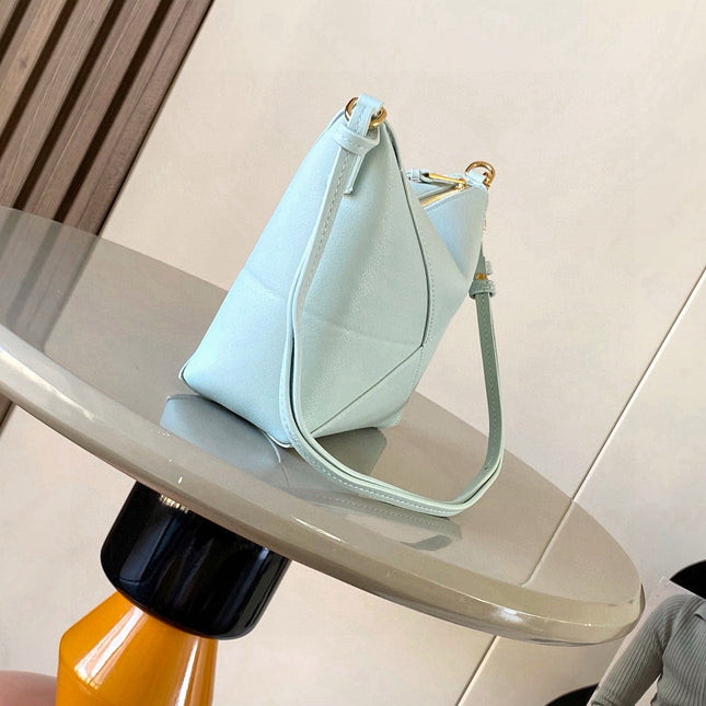 LOEWE 25S PUZZLE FOLD BAG 23 IN PALE BLUE CALFSKIN