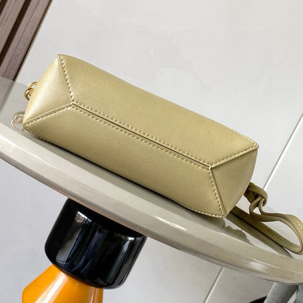 LOEWE 25S PUZZLE FOLD BAG 23 IN DARK BEIGE CALFSKIN