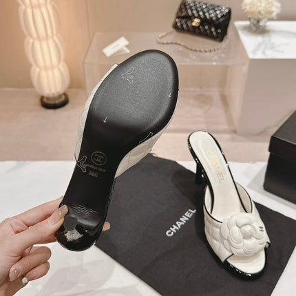 Double C New Camellia High Heel White