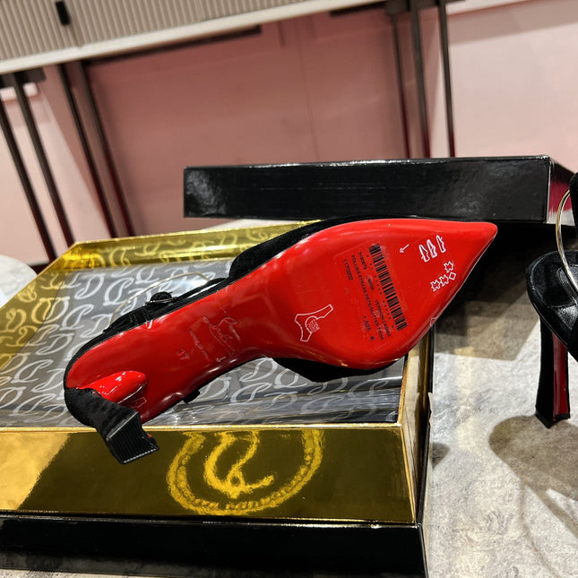 POINTED TOE HIGH HEELS 100MM IN BLACK SUEDE