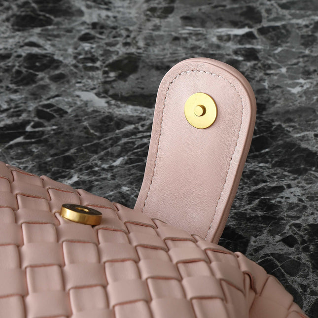 LAUREN 1980 BAG 31 IN MELON PINK LAMBSKIN GOLD STRAP