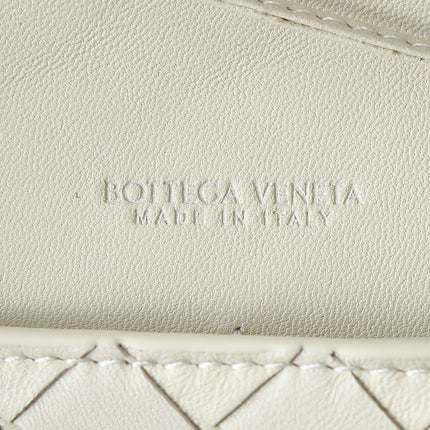 BOTTEGA VENETA 25S ANDIAMO POUCH 19 IN IVORY CALFSKIN GOLD HARDWARE