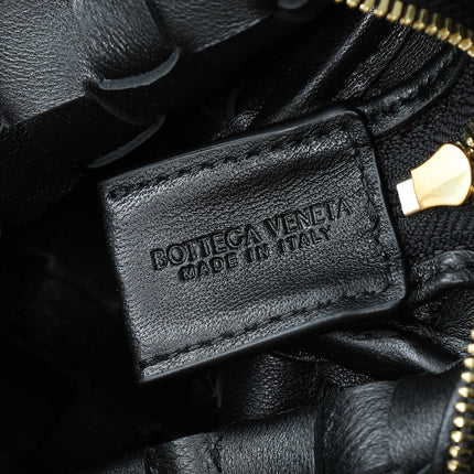 BOTTEGA VENETA KNOT CROSSBODY BAG 17 IN BLACK CALFSKIN